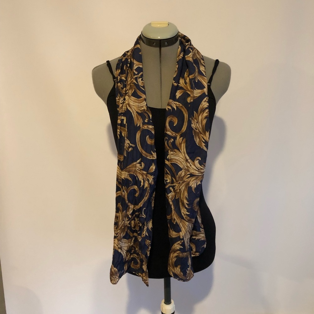 Blue and Gold Scarf